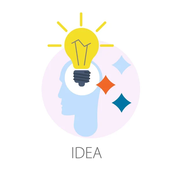 Idée Créativité Pensée Icône Isolée Invention Technologie Moderne Ampoule Vecteur — Image vectorielle