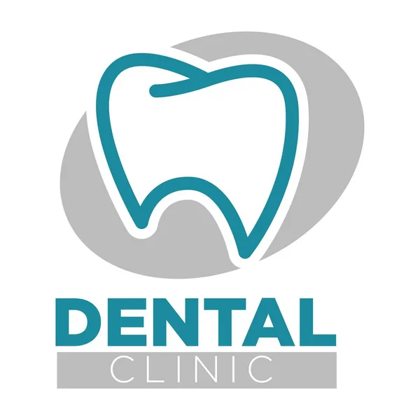 Medicina Odontología Clínica Dental Diente Aislado Emblema Boca Cavidad Tratamiento — Archivo Imágenes Vectoriales