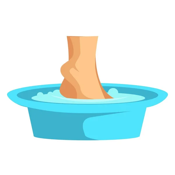 Καρφί Μύκητα Πρόληψη Υγιεινής Πόδια Λεκάνη Νερό Πόδι Διάνυσμα Καθαρισμού — Διανυσματικό Αρχείο