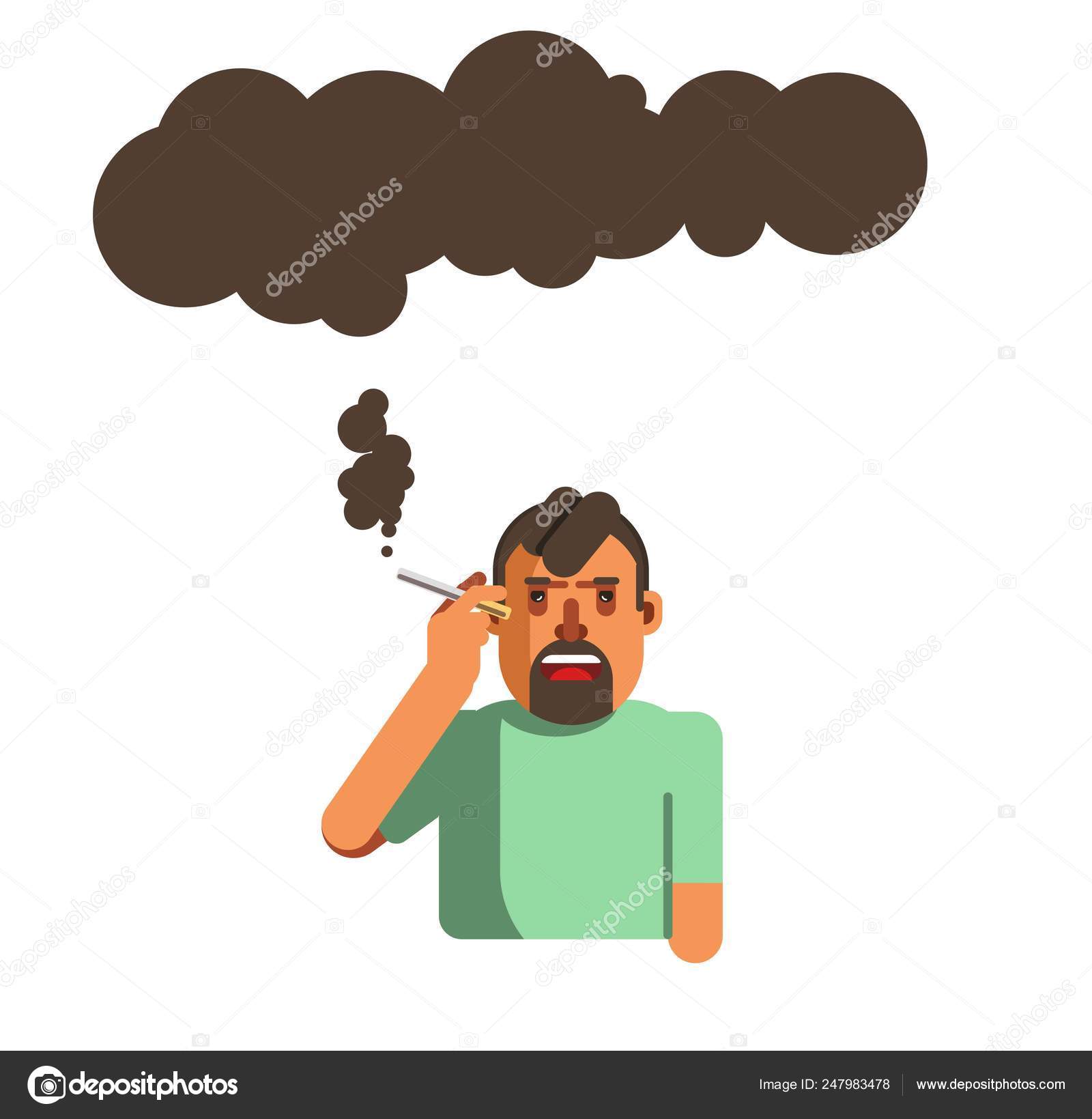 Air Pollution Health Harm Man Smoking Cigarette Isolated Male Character Stock Vector Image by ©Sonulkaster #247983478 Air Pollution Health Harm Man Smoking Cigarette Isolated Male Character Stock Vector Image by ©Sonulkaster #247983478