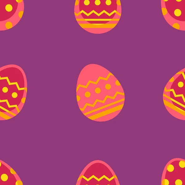 Άνοιξη Χωρίς Ραφή Πρότυπο Πάσχα Διάνυσμα Πολύχρωμα Αυγά — Διανυσματικό Αρχείο
