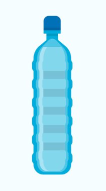 Taze içme suyu büyük mavi plastik şişe.