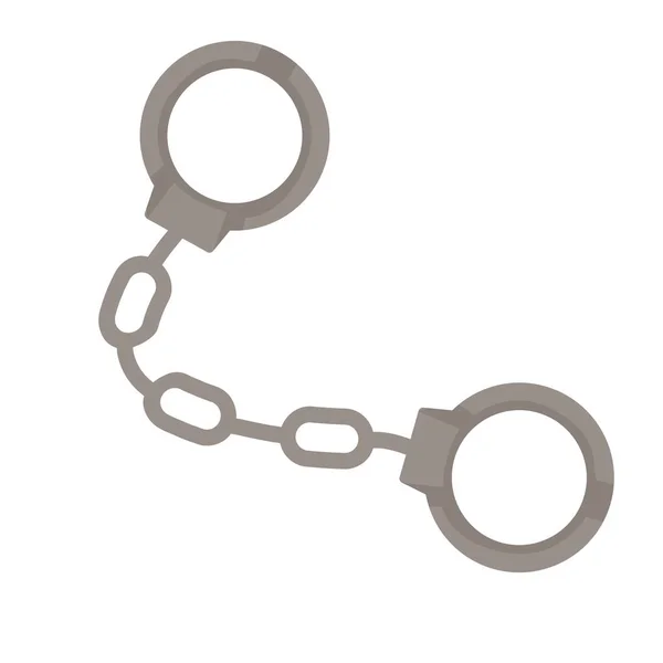Handcuffs police accessory arrest justice and imprisonment — Stock Vector