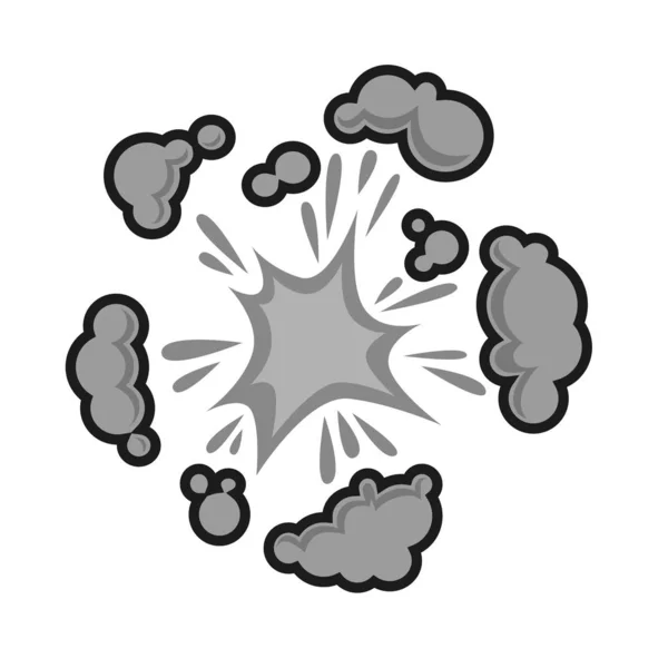 Pow bubble звуковые облака взрыва для мультфильмов или комиксов с взрывами и облаками пыли взрывов — стоковый вектор