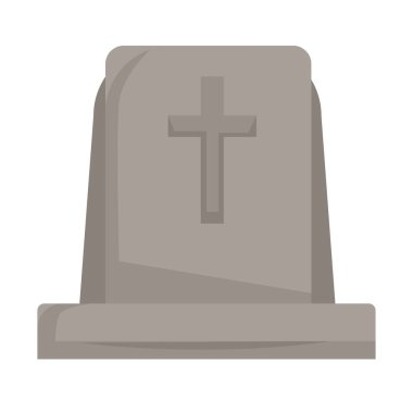 Mezar taşı veya kaldırıldı olarak işaretleme ile çapraz izole mezar ölüm ve cenaze