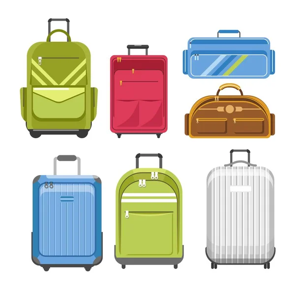 包装不同类型的旅行袋 — 图库矢量图片