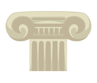 Yunan sütun veya sütun antik Yunan sembol inşaat elemanı