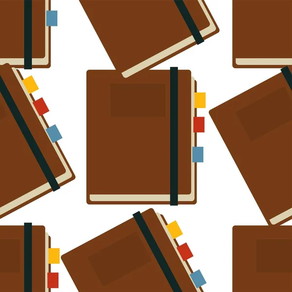 Блокнот з закладками безшовний редактор аксесуарів для авторів — стоковий вектор