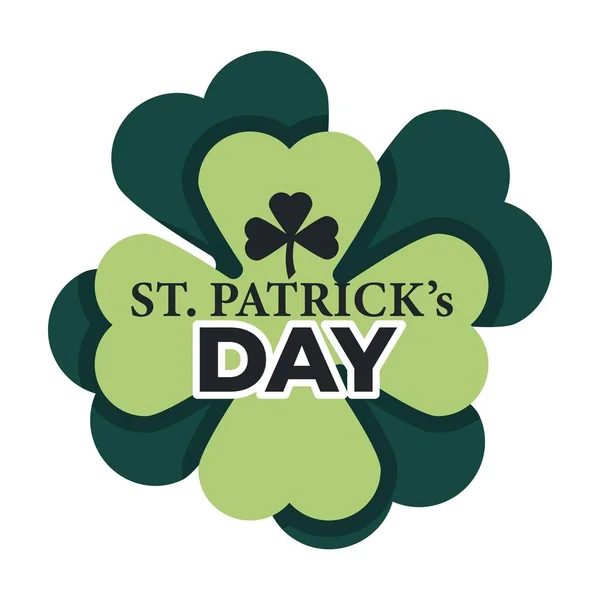 Saint Patrick geïsoleerd pictogram klaver Ierse traditionele vakantie — Stockvector