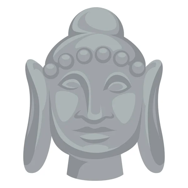 Náboženství indické kultury Buddha socha a architektura — Stockový vektor