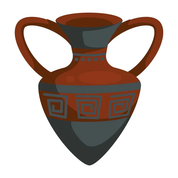 Amphora vaso grego antigo com vaso de cerâmica ornamento — Vetor de Stock