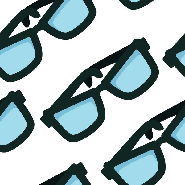 Glasses Eyeglasses Seamless Pattern Accessory Eyewear Vector Writer Item Nerd — Stock Vector