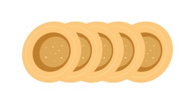 Dükkanı sayaç yuvarlak ekmek somun ekmek veya izole pasta yemek vektör pide veya yumuşak topuz yemek veya pişirme ve buğday unu ve hamur ürün organik maddeler bakkal beslenme satış.