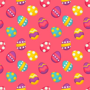 Dikişsiz desen vektör Paskalya tatili sembol süslü süsleme ile renkli yumurta kabuğu sonsuz doku geleneksel dini olay gıda Hıristiyanlık süt ürün Festival duvar kağıdı tasarımı boyalı