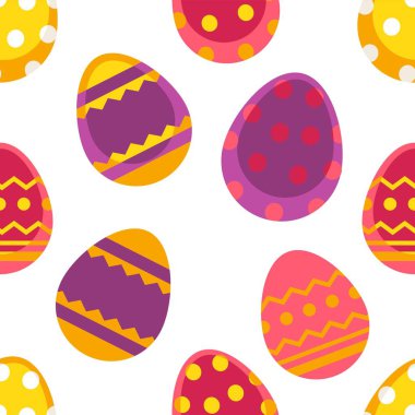 Dikişsiz desen vektör Paskalya tatili sembol süslü süsleme ile renkli yumurta kabuğu sonsuz doku geleneksel dini olay gıda Hıristiyanlık süt ürün Festival duvar kağıdı tasarımı boyalı
