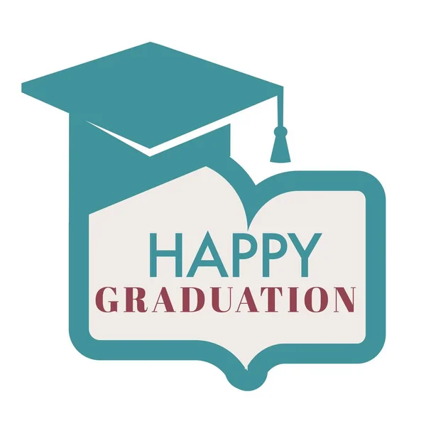 Graduación Aislado Icono Saludo Logotipo Educación Conocimiento Bachelor Master Degree — Archivo Imágenes Vectoriales