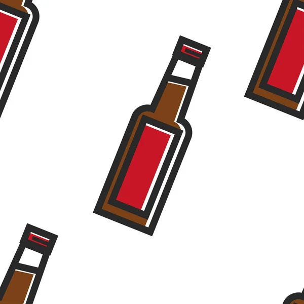 Anglický Alkohol Nápoj Pivní Láhev Plynulý Vektor Anglický Cestovní Bar — Stockový vektor