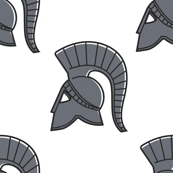 Antikens Grekland Symbol Gladiator Hjälm Sömlösa Mönster Vektor Armory Och — Stock vektor