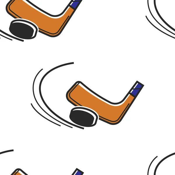 Puck Putter Canadian Hokey Ice Sport Seamless Pattern Vector Sports — Image vectorielle