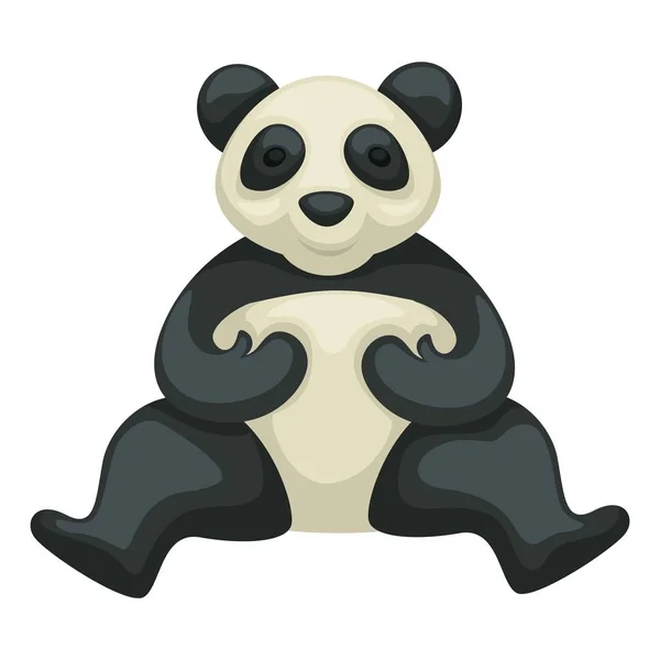 Kinesiska Symbolen Panda Bear Isolerade Sällsynt Djur Djurliv Vektor Resor — Stock vektor