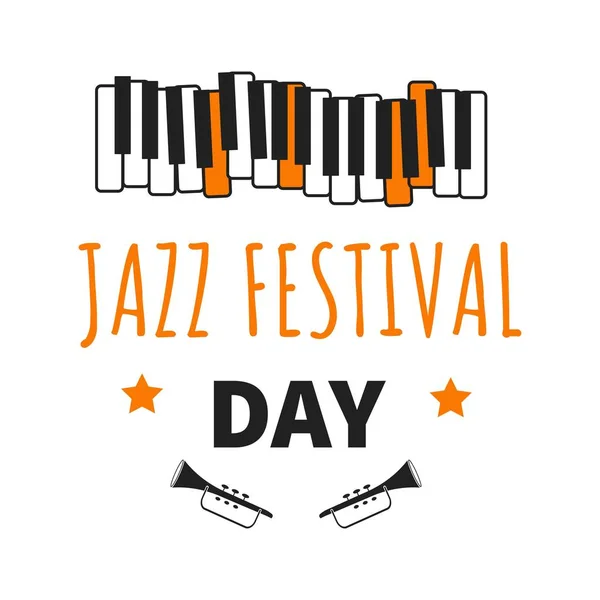 Notas Instrumentos Musicales Iconos Aislados Festival Internacional Jazz Día Vector — Archivo Imágenes Vectoriales