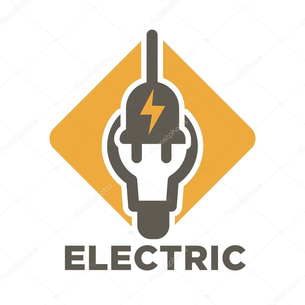 Electric repair and electrician service and works isolated icon vector thunder and light bulb plug wiring and currency power technician or repairman equipment and installation voltage energy supply.