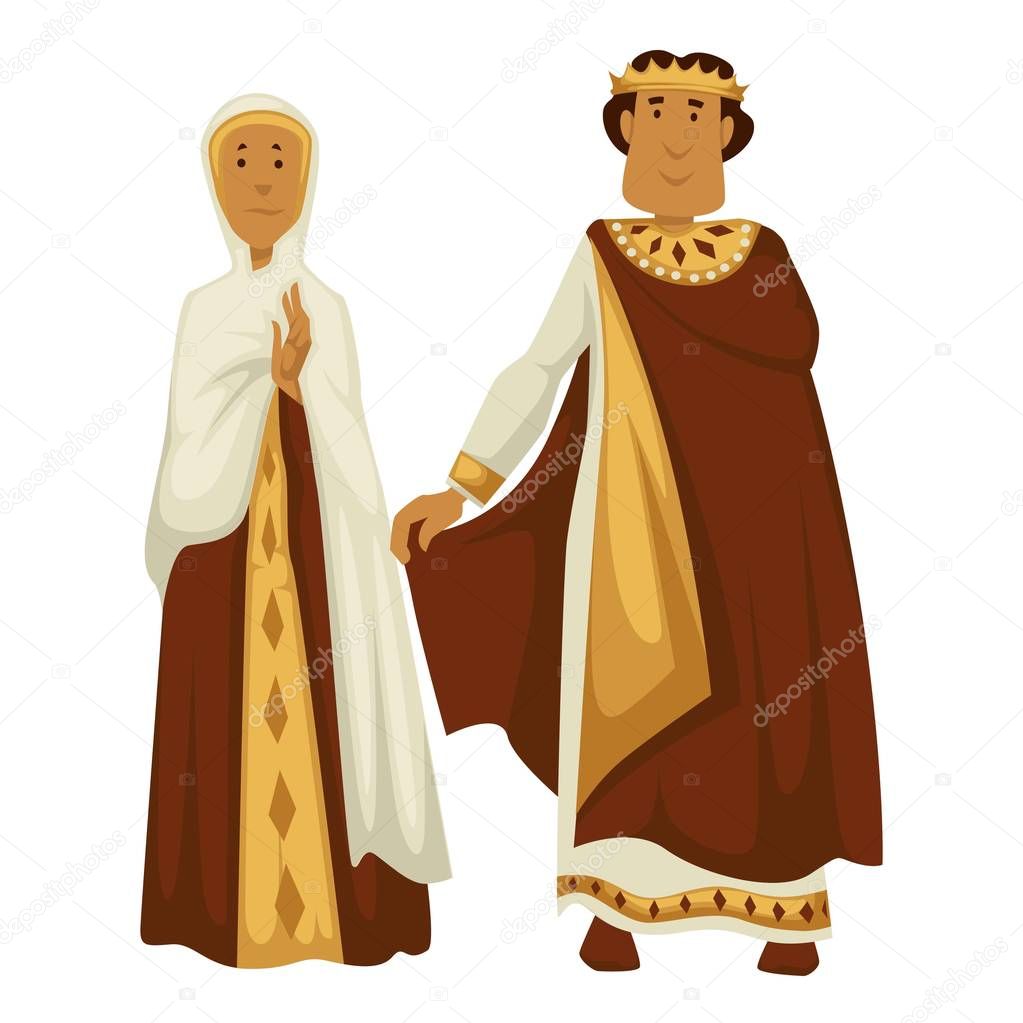 Vettoriale stockImperatore Imperatrice Bizantina Famiglia Reale