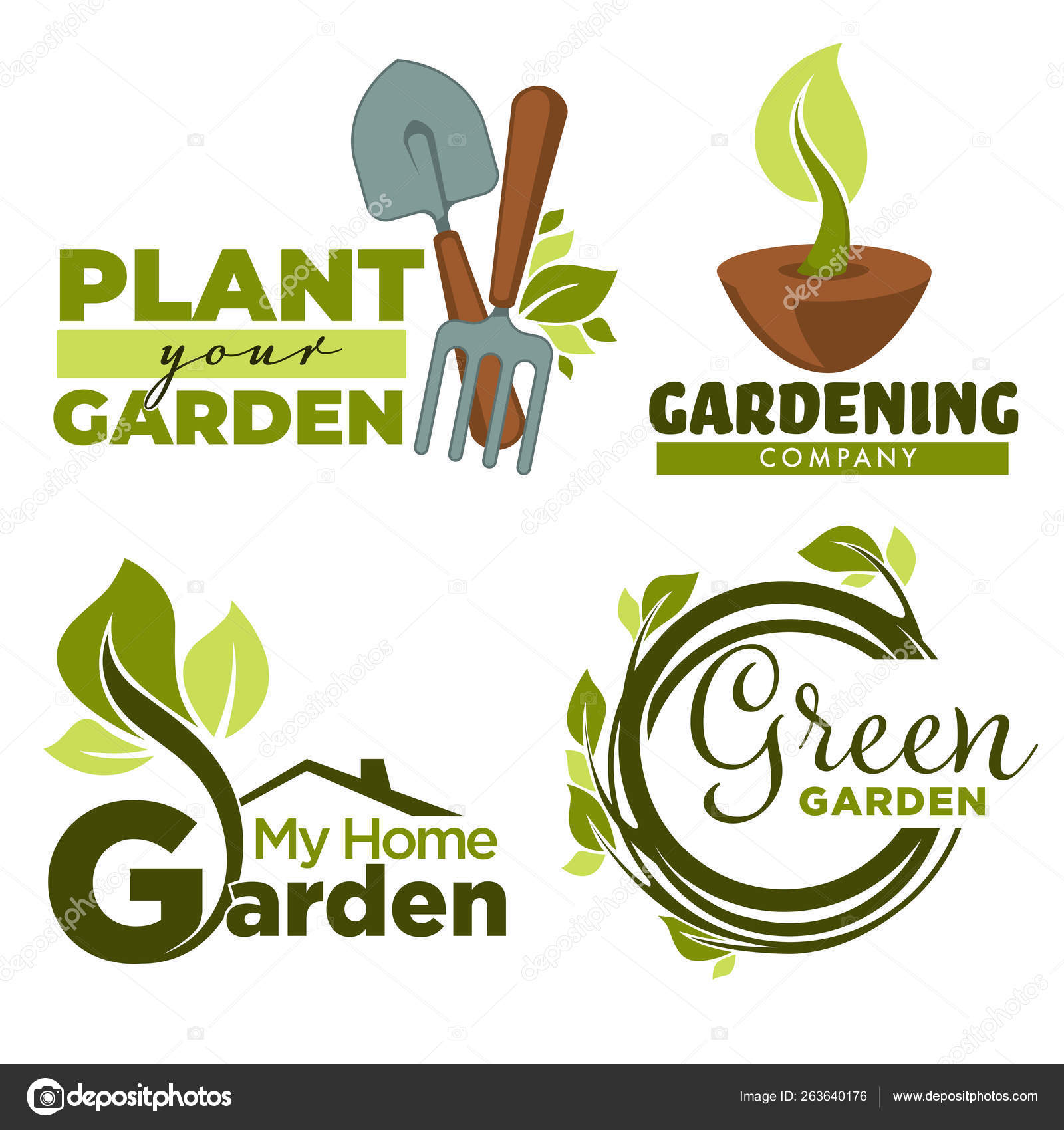 Gardening Service Garden Tools Shop Logos Templates Gardener ...