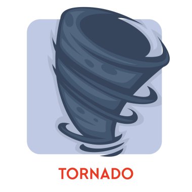 Tornado izole simgesi, vektör çizimi