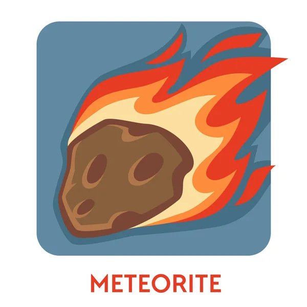 Ícone Isolado Meteorito Ilustração Vetorial —  Vetores de Stock