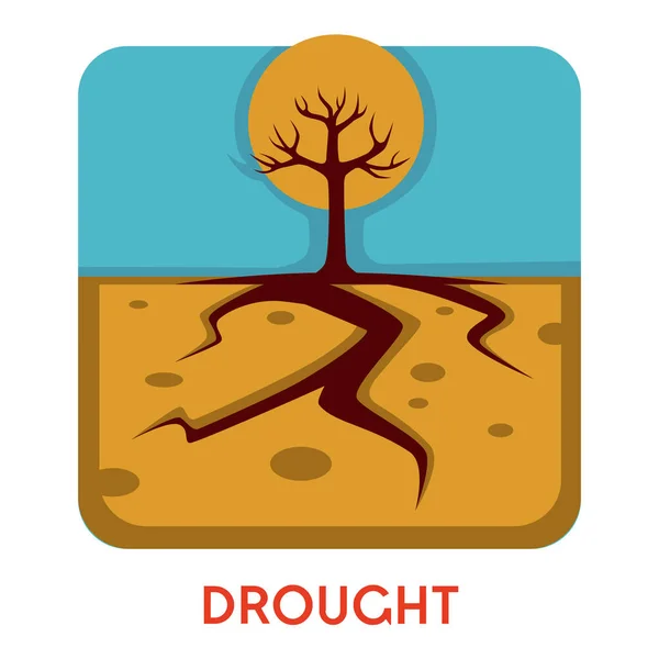 Dürre Isoliert Symbol Vektorillustration — Stockvektor