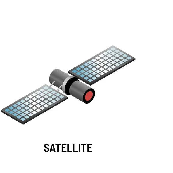 Satelliet ruimtevaartuig geïsoleerd apparaat telecommunicatie en Internet het verstrekken van apparatuur — Stockvector
