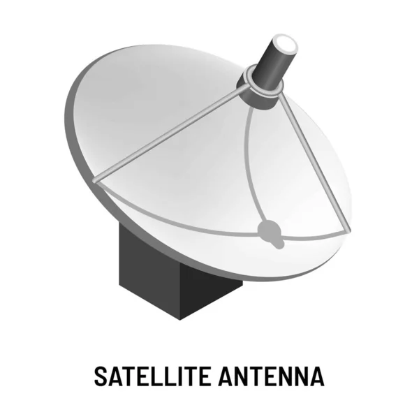 Antena satélite suministro de canales de televisión y telecomunicación dispositivo aislado — Archivo Imágenes Vectoriales