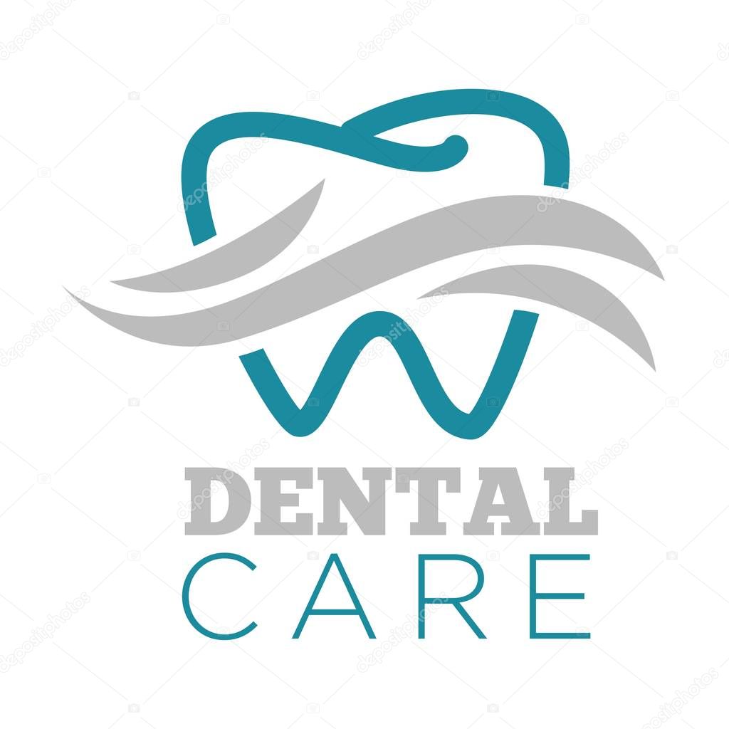 Tooth dental care dentist clinic isolated icon vector teethcare and dentistry medicine healthcare and treatment mouth cavity hygiene and health implant and whitening enamel orthodontist services.
