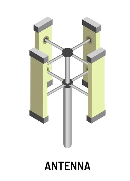 Ingénierie radio d'antenne et émetteur ou récepteur de courant électrique — Image vectorielle