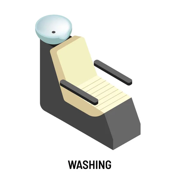 Chaise de salon de beauté coiffure et coupe de cheveux lavage fauteuil de cheveux — Image vectorielle