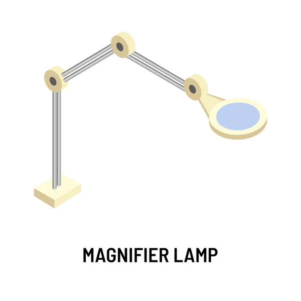 拡大鏡ランプ絶縁オブジェクト美容サロン機器 — ストックベクタ