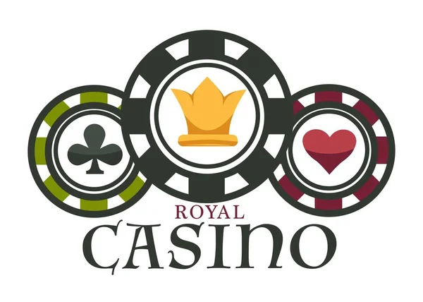 Casino Royal Club geïsoleerde pictogram poker chips gokken spel — Stockvector