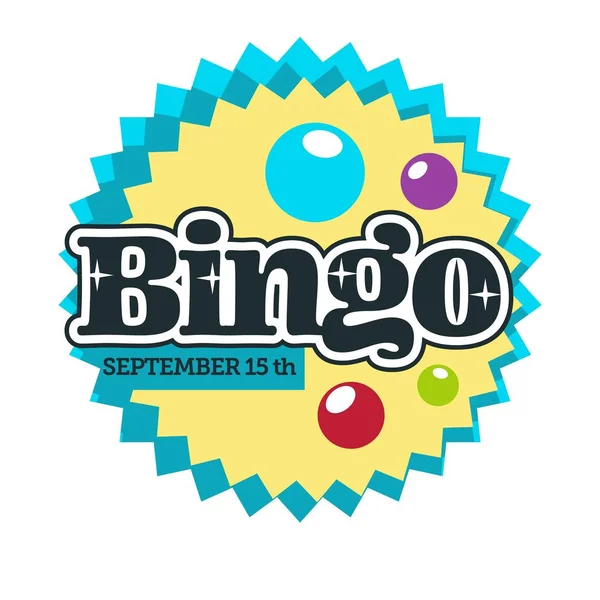 Bingo juego aislado icono de juego y casino club — Archivo Imágenes Vectoriales