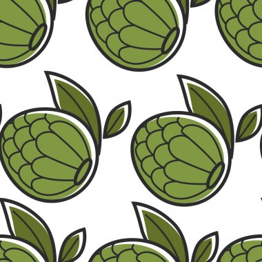 Şeker elma veya annona squamose Vietnam egzotik meyve dikişsiz desen