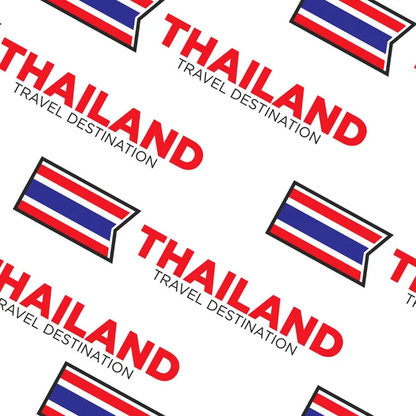 Nationalflagge Thailand Reiseziel nahtloses Muster — Stockvektor