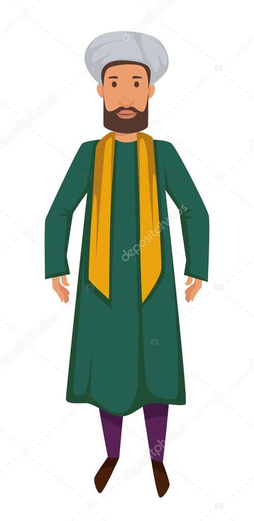 Vettoriale stockIndiano uomo in abbigliamento tradizionale