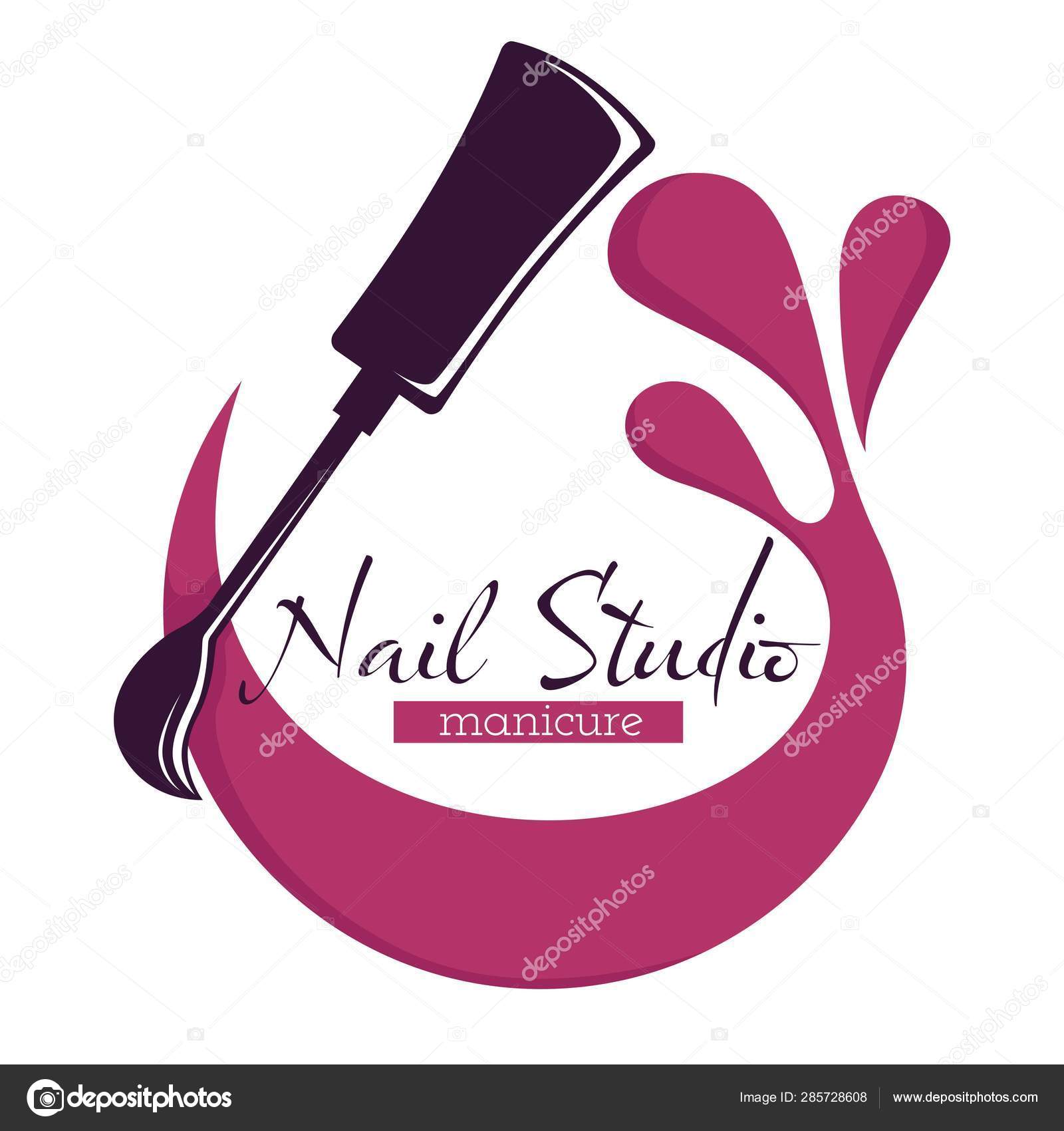 Manicure nail studio logo design set, creative templates for nail bar,  beauty saloon, manicurist technician vector Illu… | Nail logo, Nail studio, Nail  salon design