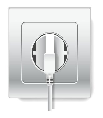 Kablo elektrik izole elektrik öğesi ile soket ve fiş