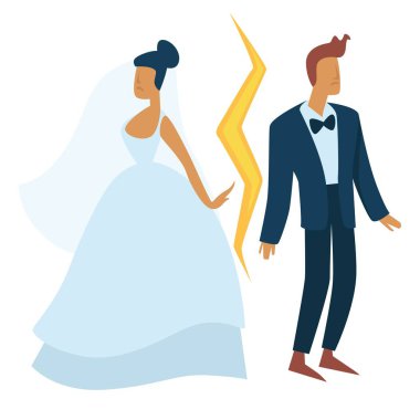 Boşanma ve aile ayrılığı gelin ve damat düğün dökümü