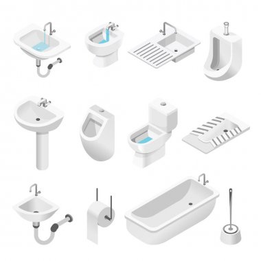 Banyo mobilyave ekipman izole nesneler banyo ve tuvalet