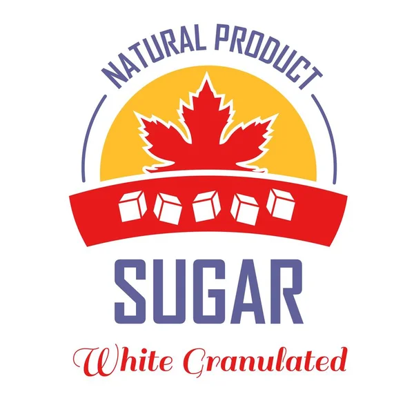 Feuille d'érable produit sucre naturel icône isolée — Image vectorielle