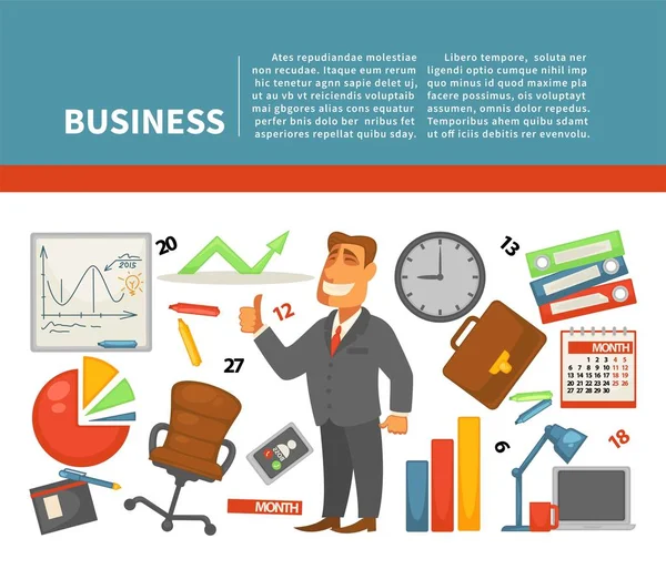 Equipos de negocios hombre de negocios y trabajo gráficos financieros o diagrama — Archivo Imágenes Vectoriales