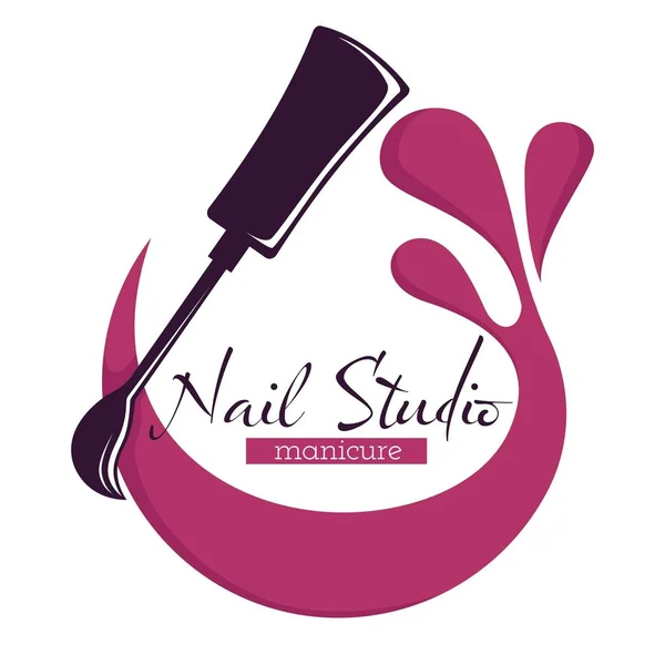 Nail studio salone di bellezza cura delle mani icona isolata — Vettoriale Stock