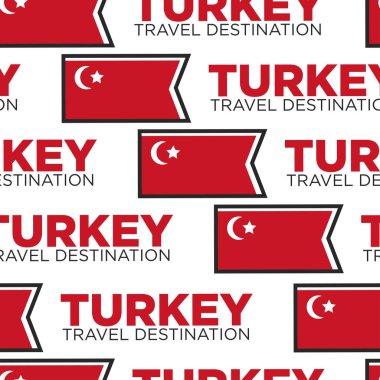 Türkiye seyahat hedef Türk ulusal bayrağı sorunsuz desen